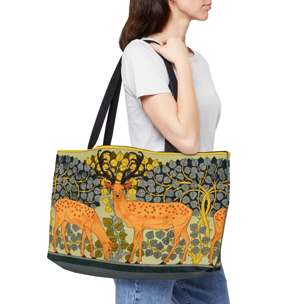 Weekender Tote Bag —  Woodland Deer Print Travel Tote