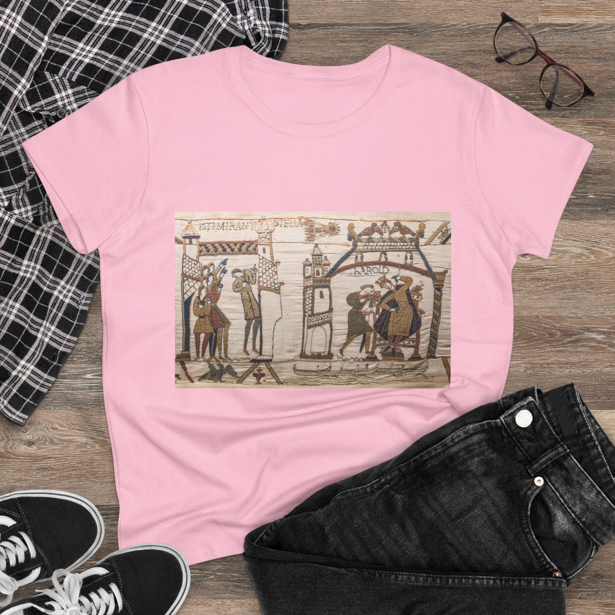 Vintage Bayeux Tapestry 32-33 Comet Halley Harold T-Shirt