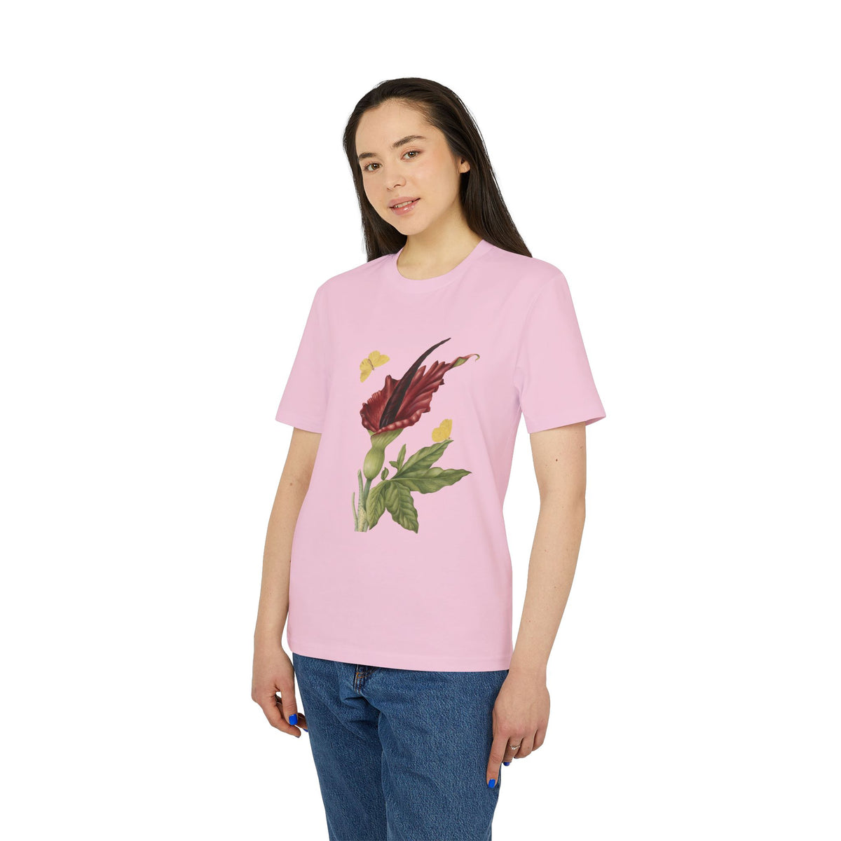 Wearable Botanicals - Maroon Arum Lily Botanical Illustration T-shirt