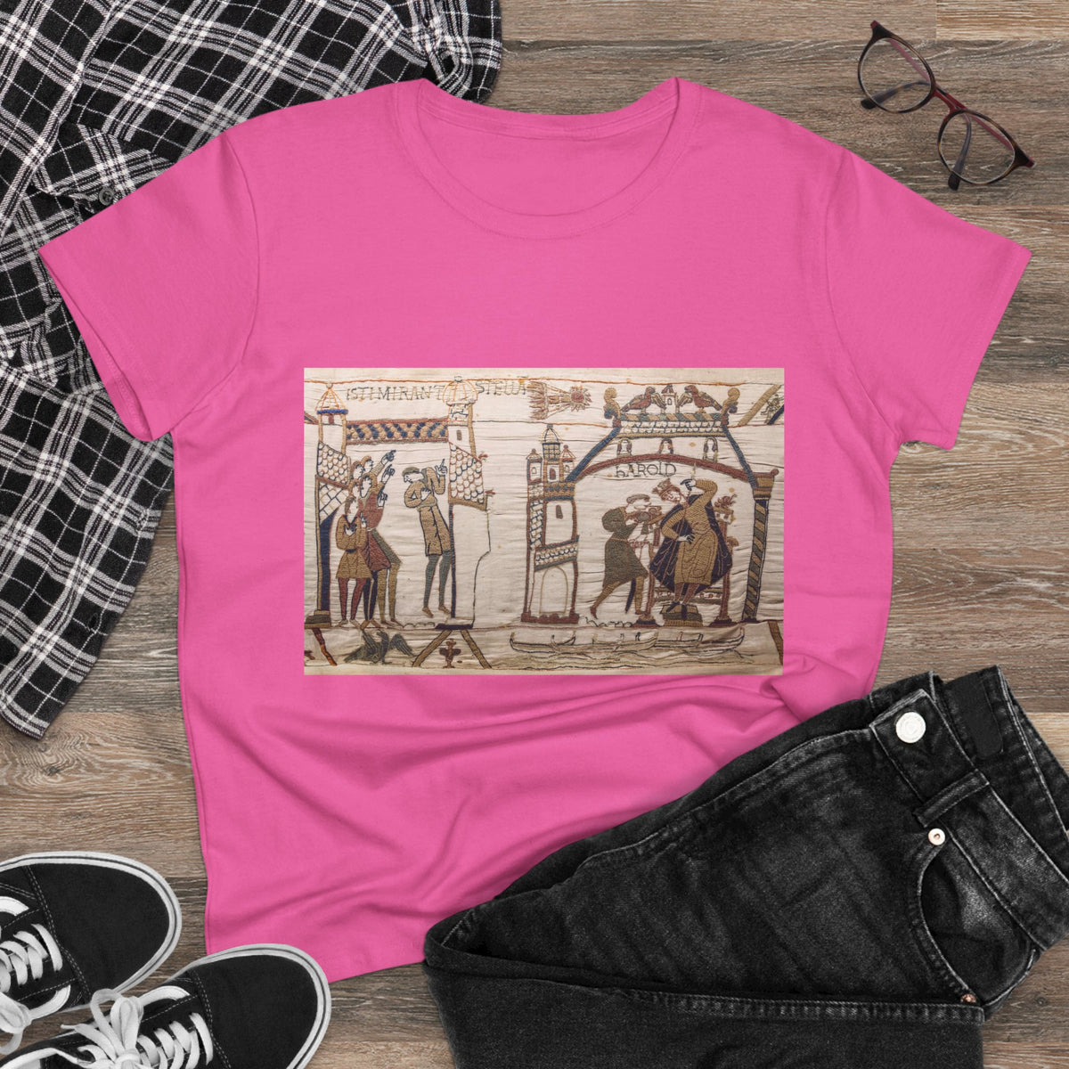 Vintage Bayeux Tapestry 32-33 Comet Halley Harold T-Shirt