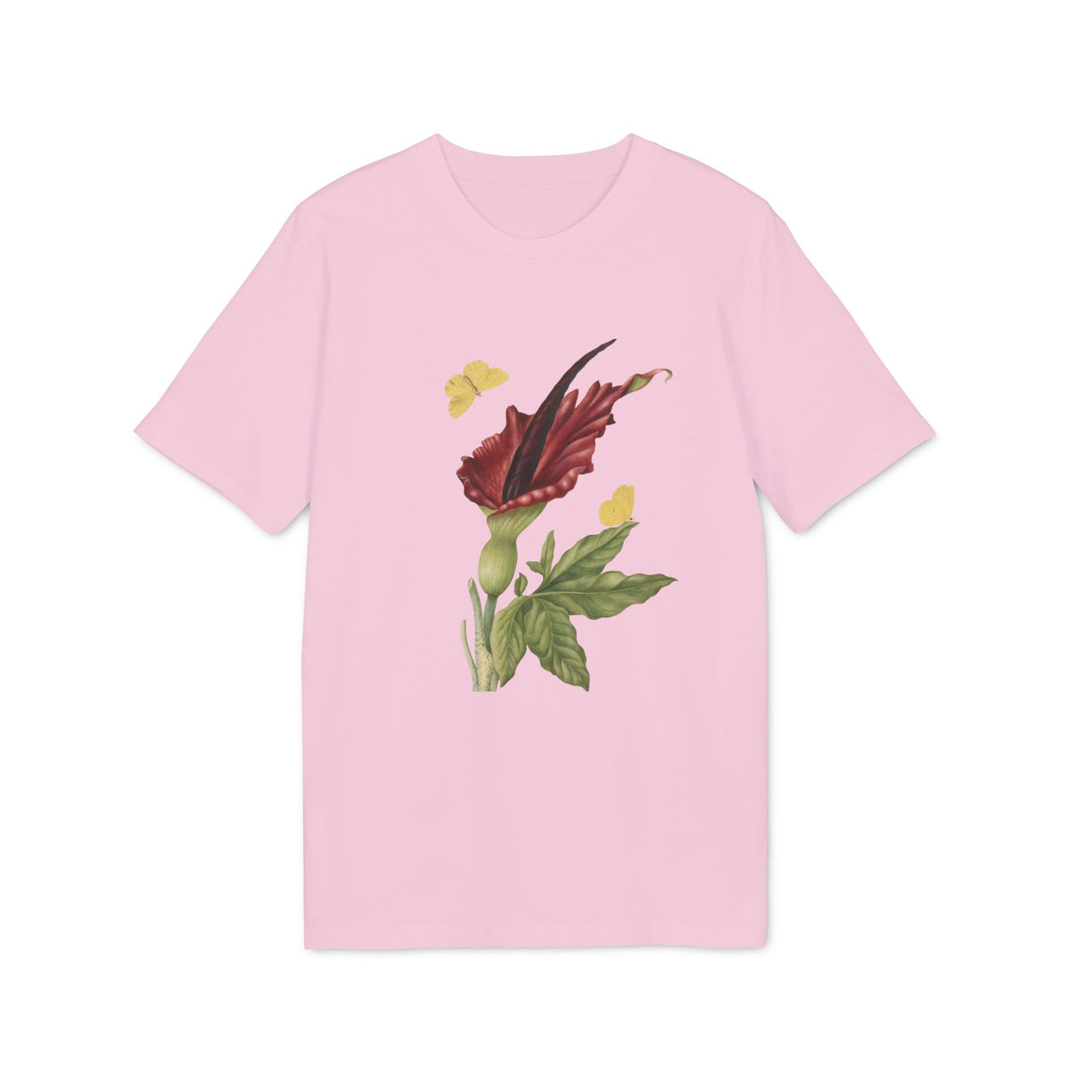 Wearable Botanicals - Maroon Arum Lily Botanical Illustration T-shirt