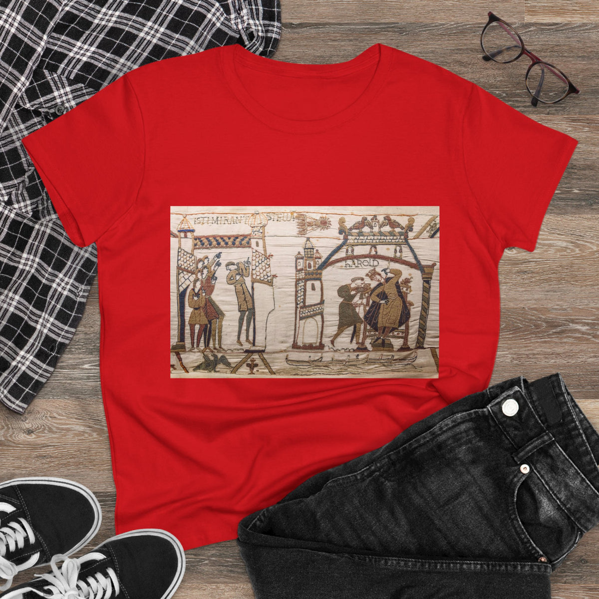 Vintage Bayeux Tapestry 32-33 Comet Halley Harold T-Shirt