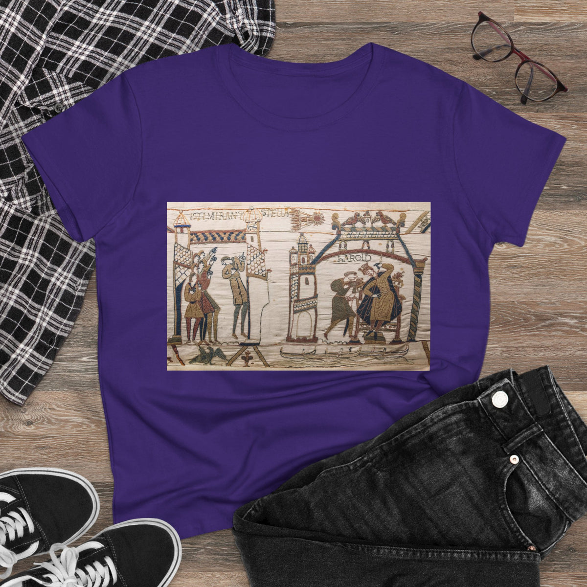 Vintage Bayeux Tapestry 32-33 Comet Halley Harold T-Shirt