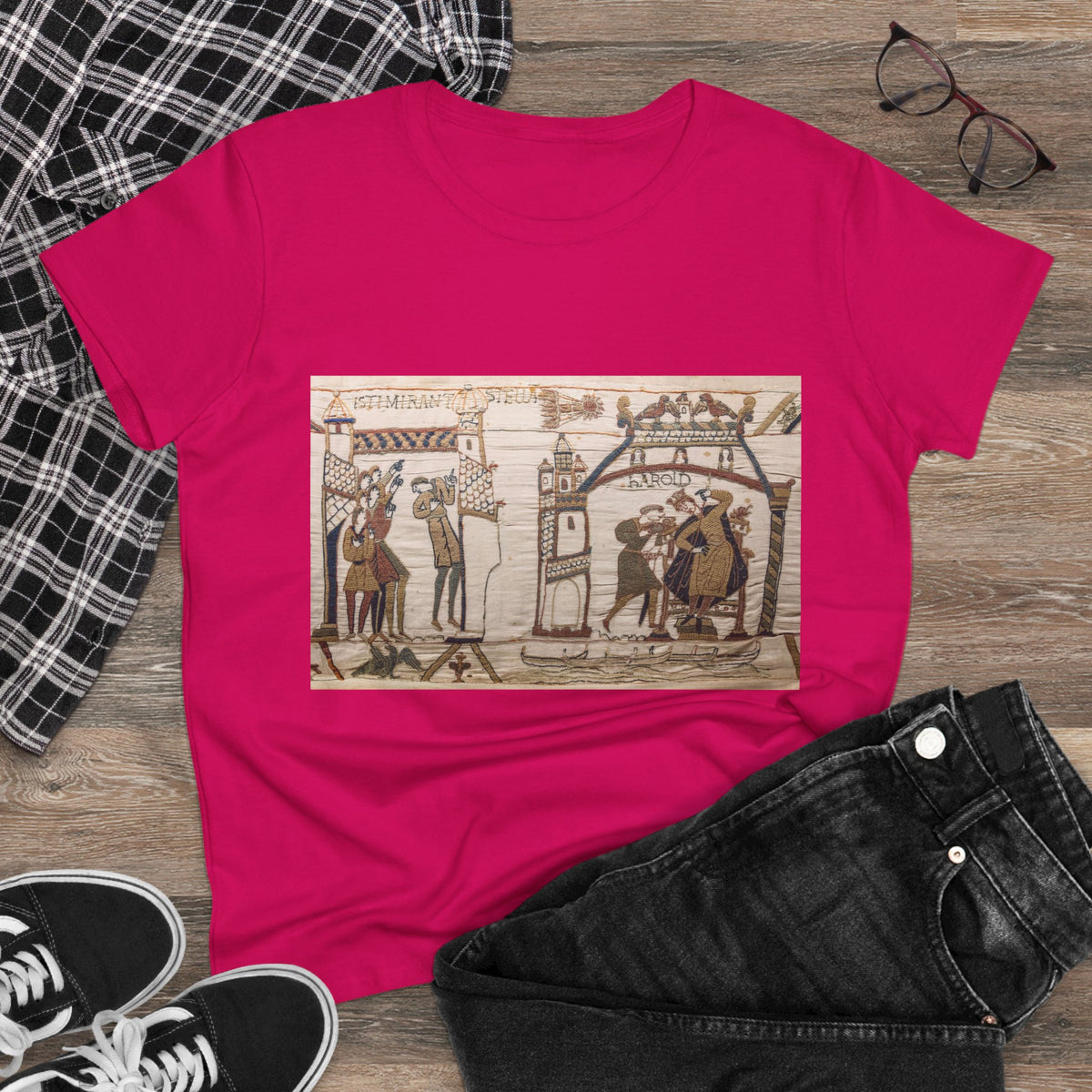 Vintage Bayeux Tapestry 32-33 Comet Halley Harold T-Shirt