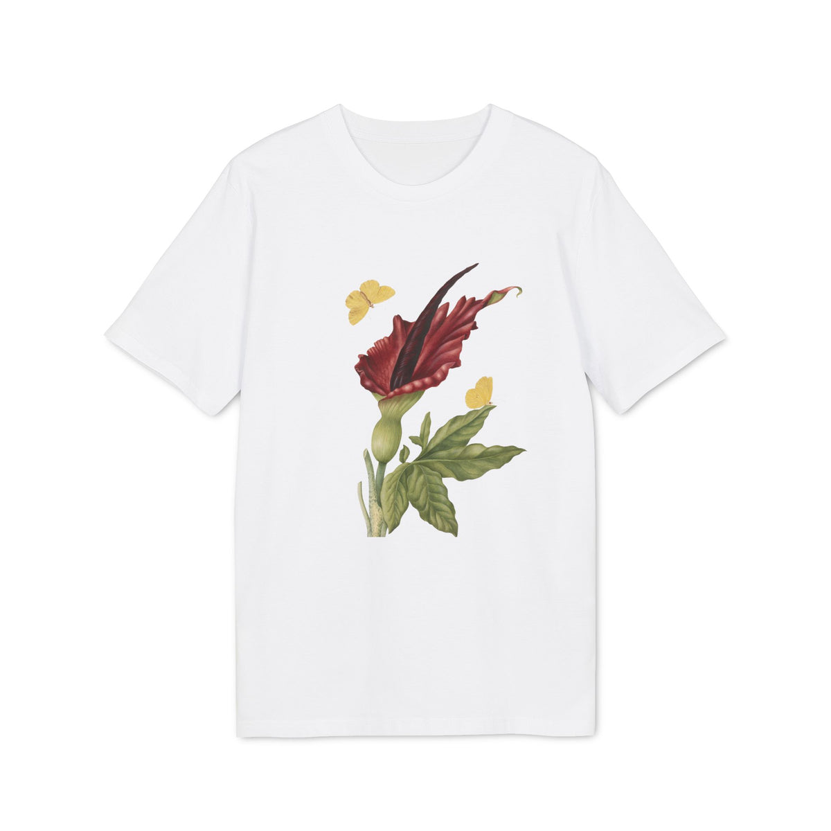 Wearable Botanicals - Maroon Arum Lily Botanical Illustration T-shirt