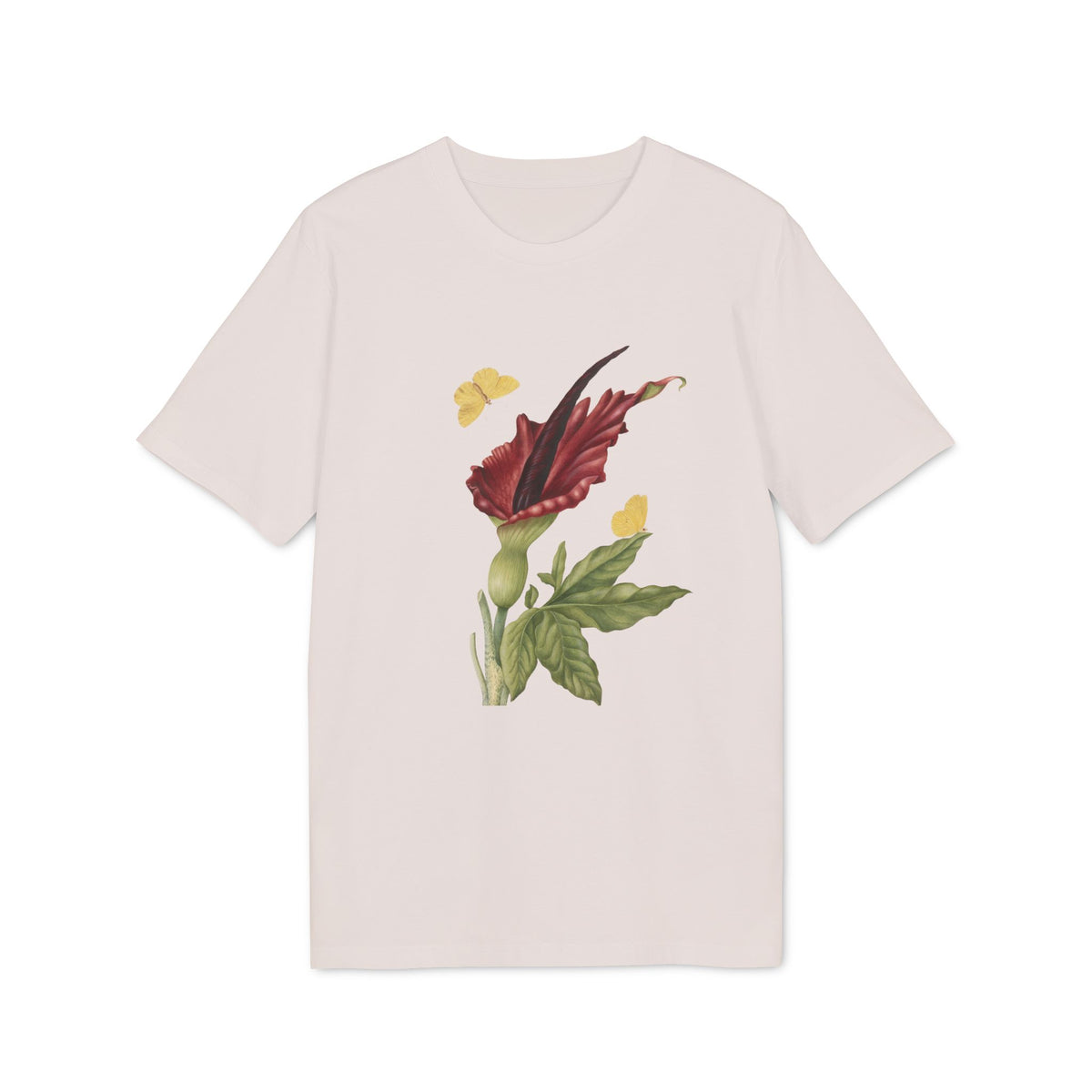Wearable Botanicals - Maroon Arum Lily Botanical Illustration T-shirt