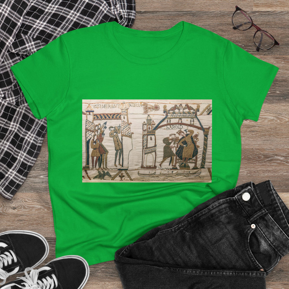 Vintage Bayeux Tapestry 32-33 Comet Halley Harold T-Shirt