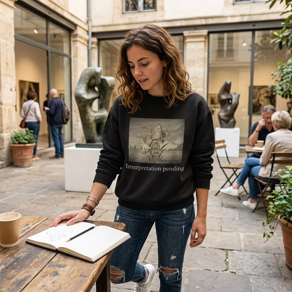 Symbolic fleece crewneck sweatshirt