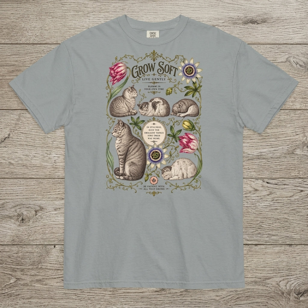 Vintage Cats & Botanical T-Shirt