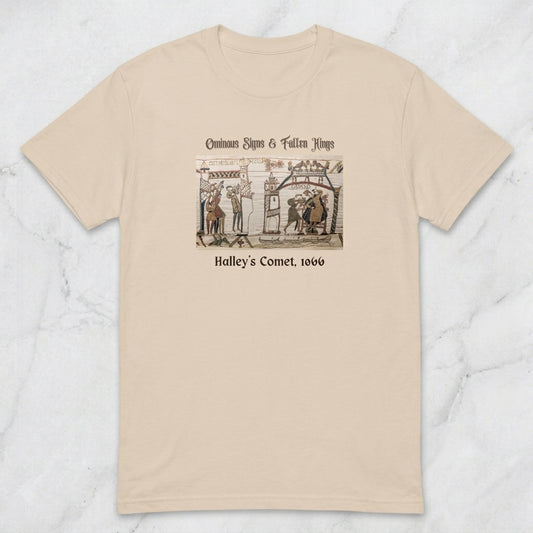 Ominous Signs Cotton Tee - Halley's Comet 1066 Design